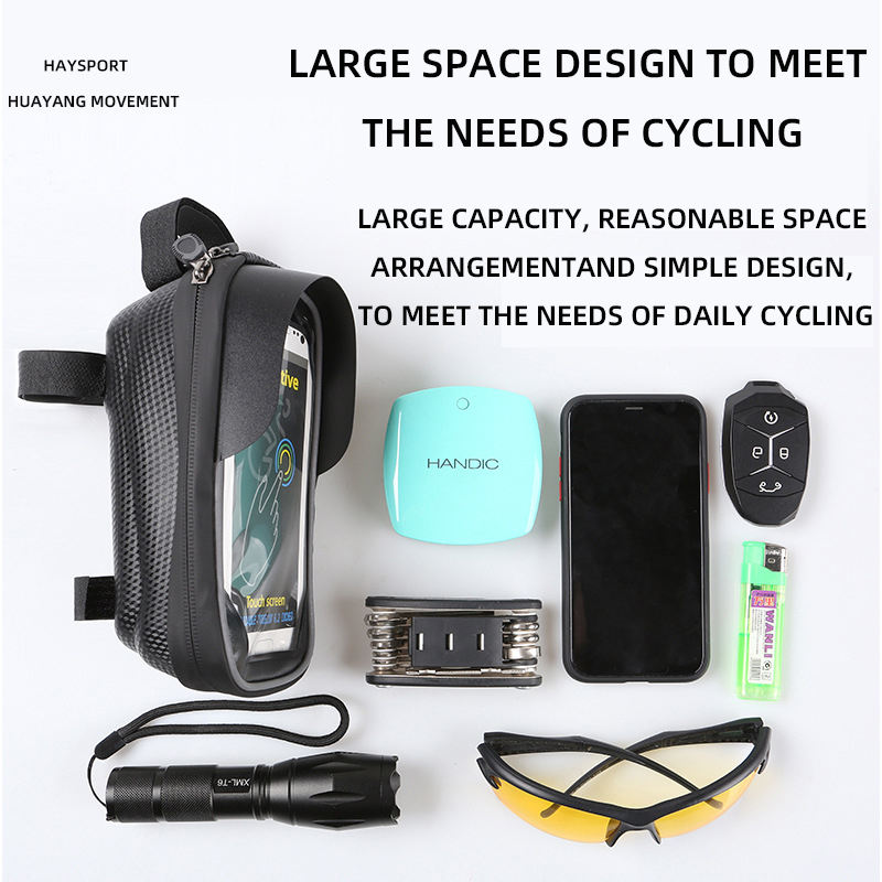 EVA Bike Phone Bag Touch Screen Front Frame Bag Bicycle Top Tube Bag Cycling Rainproof Mount Pack Phone Case Bike Accessories