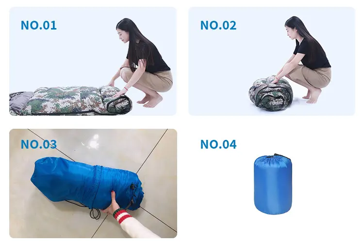 WQ Outdoor Emergency envelope keep warm adult Hooded Sleeping bag sleeping bag for Camping Travel