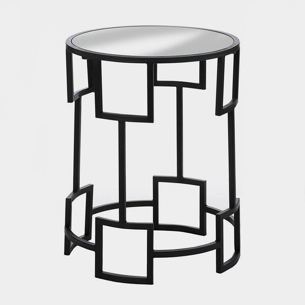 Bonita Geometric Design Round End Table