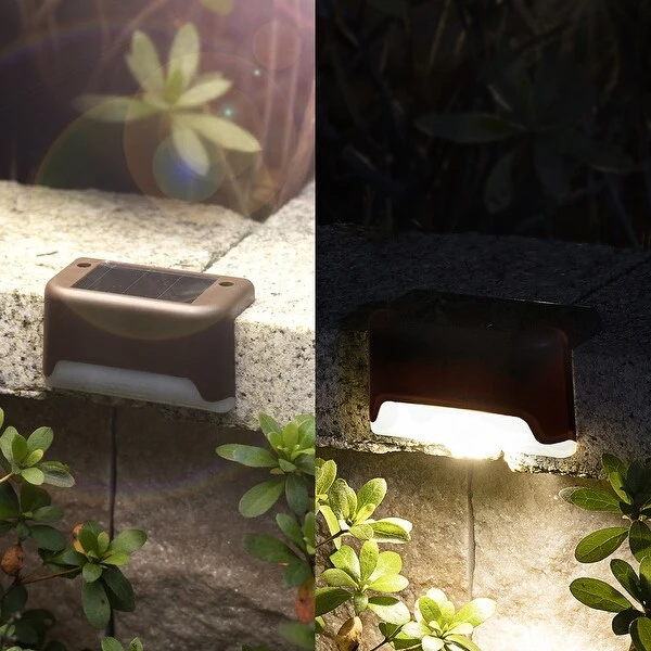 Solar Powered Deck Bronze Finished LED Outdoor 16 Pack Light