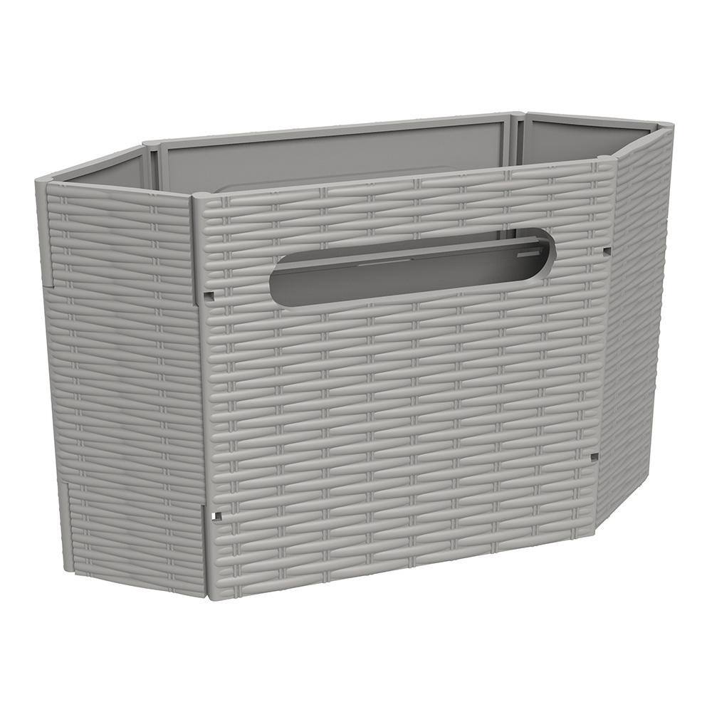 ClosetMaid 7 in. H x 7.24 in. W x 5.97 in. D Gray Plastic Mini Cube Storage Bin (2-Pack) 5439