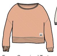 Fauna Organic Cotton Textured Sweatshirt - Apricot