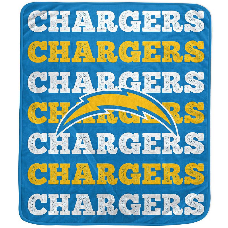 Pegasus Los Angeles Chargers 60'' x 70'' Logo Wordmark Plush Blanket