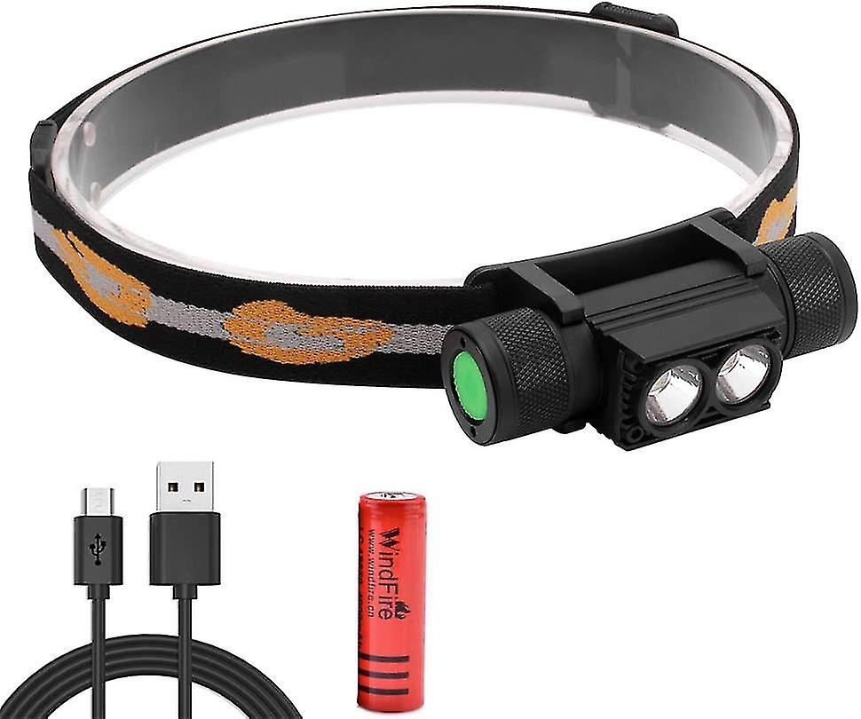 1200 Lumens Rechargeable Headlamp 2x Xml-l2 Led Headlamps Lightweight