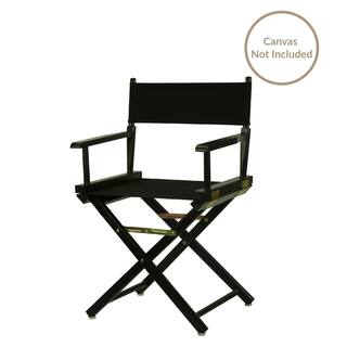 Casual Home 18 in. Seat Height Black New Solid Wood Director's Chair Frame Only Folding Chair 1-Chair Frame N200-02