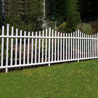 Zippity Outdoor Products 42 in. H x 92 in. W Manchester Semi-Permanent Vinyl Fence Panel Kit (2-Pack) ZP19018