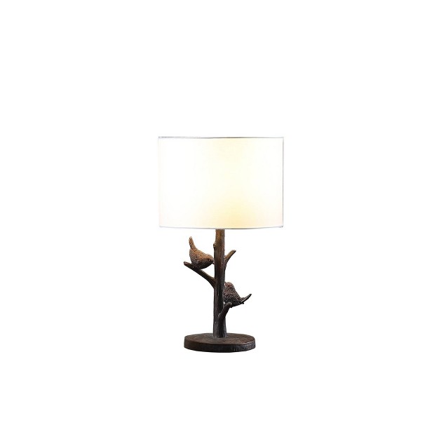 Sparrow Birds On A Tree Polyresin Table Lamp Bronze Ore International