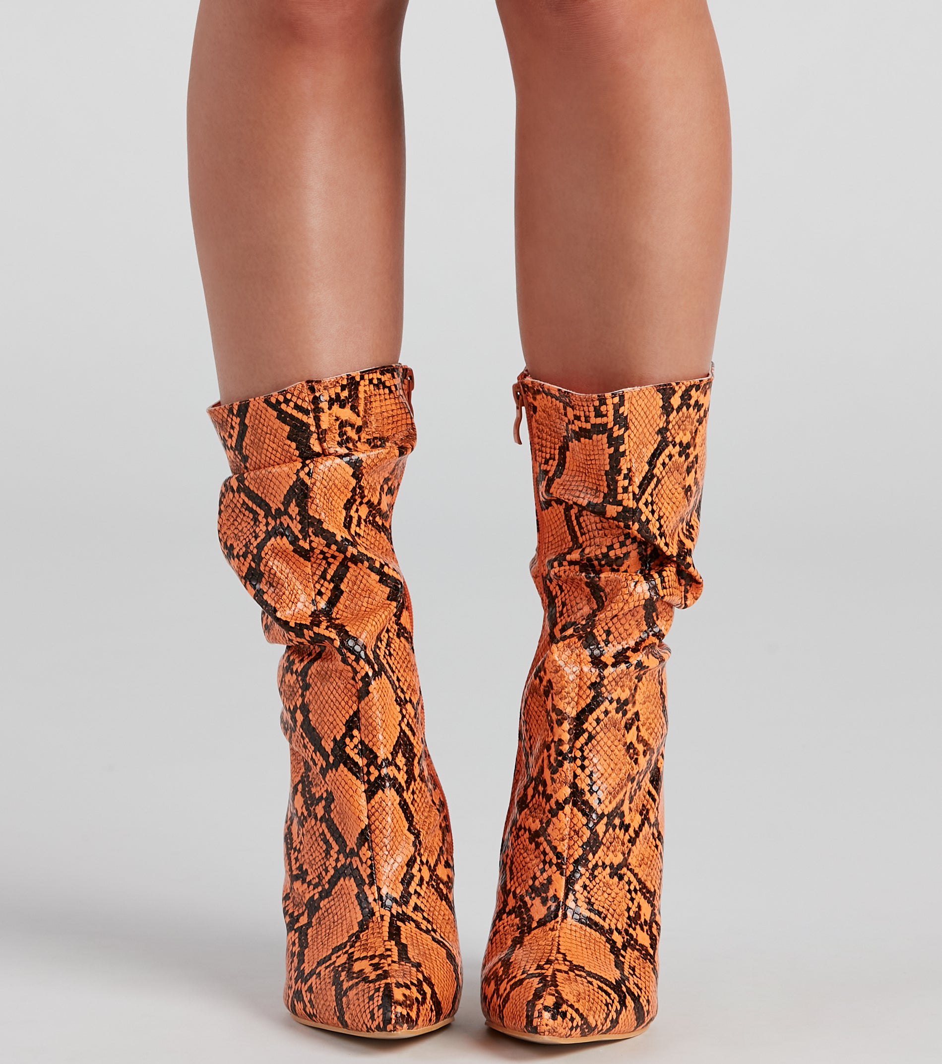 Killer Looks Faux Leather Snake Booties