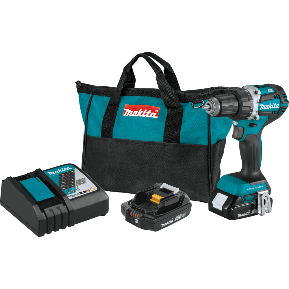 18 Volt LXT Lithium-Ion Compact Brushless Cordless 1/2 in. Driver-Drill Kit， 2.0 Ah ;