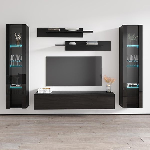 Fly AB2 30TV Wall-Mounted Floating Modern Entertainment Center