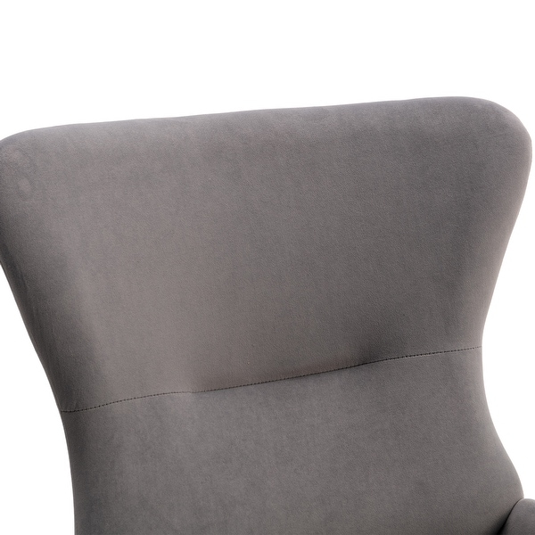 Accent Chair Rocking Chair， Teddy Padded Velvet Chair for Living Room