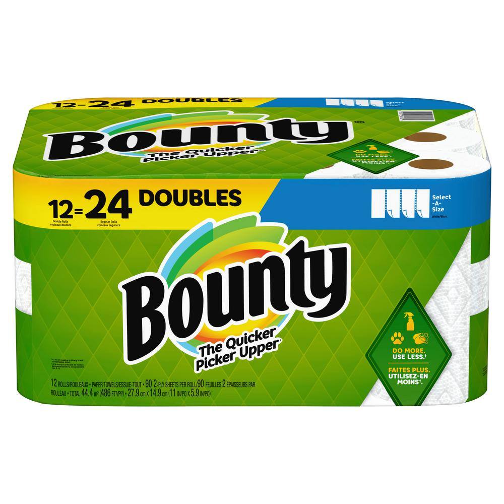 Bounty Select-A-Size White Paper Towel Roll (12 Double Rolls)(Multi-Pack 2) 078557165027