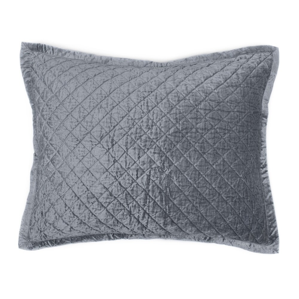 Samoya Steel Blue Cotton Viscose Standard Pillow Sham