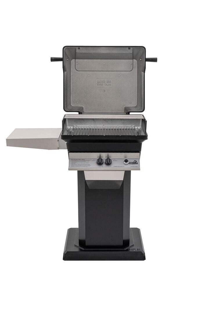 PGS ABPED-ANB Mounting Kit with ABPED Black Powder Coats Pedestal and ANB Flat Patio Base (Grill Head Not Included)