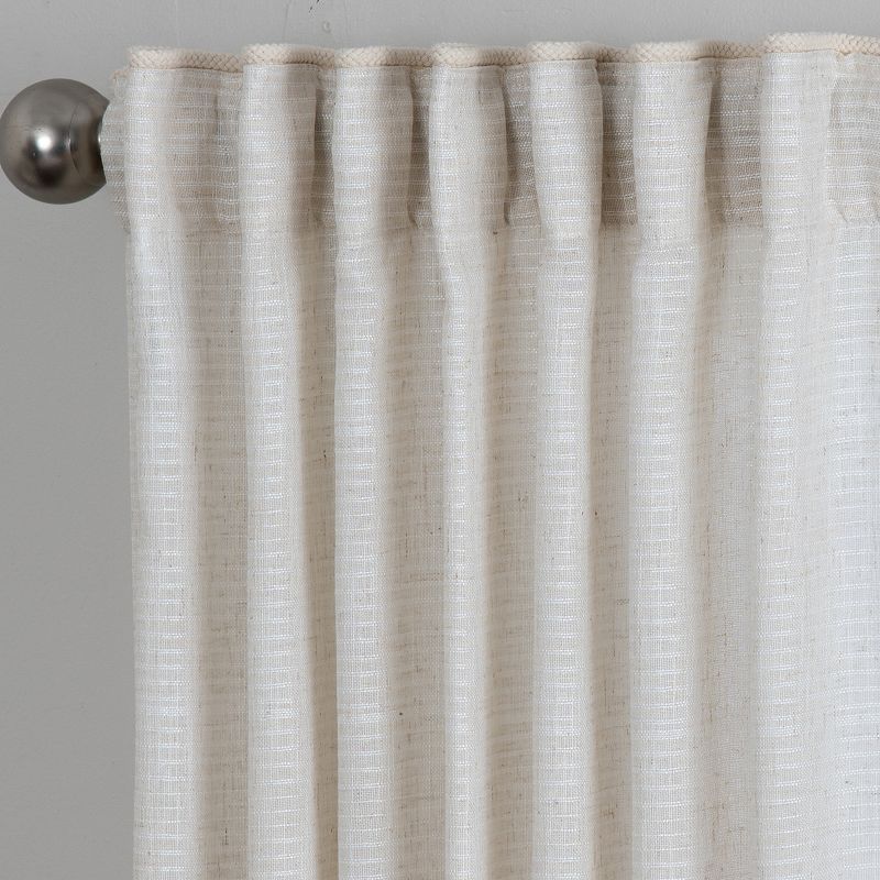 NATCO Billings Woven Horizontal Stripe Window Curtain Panel