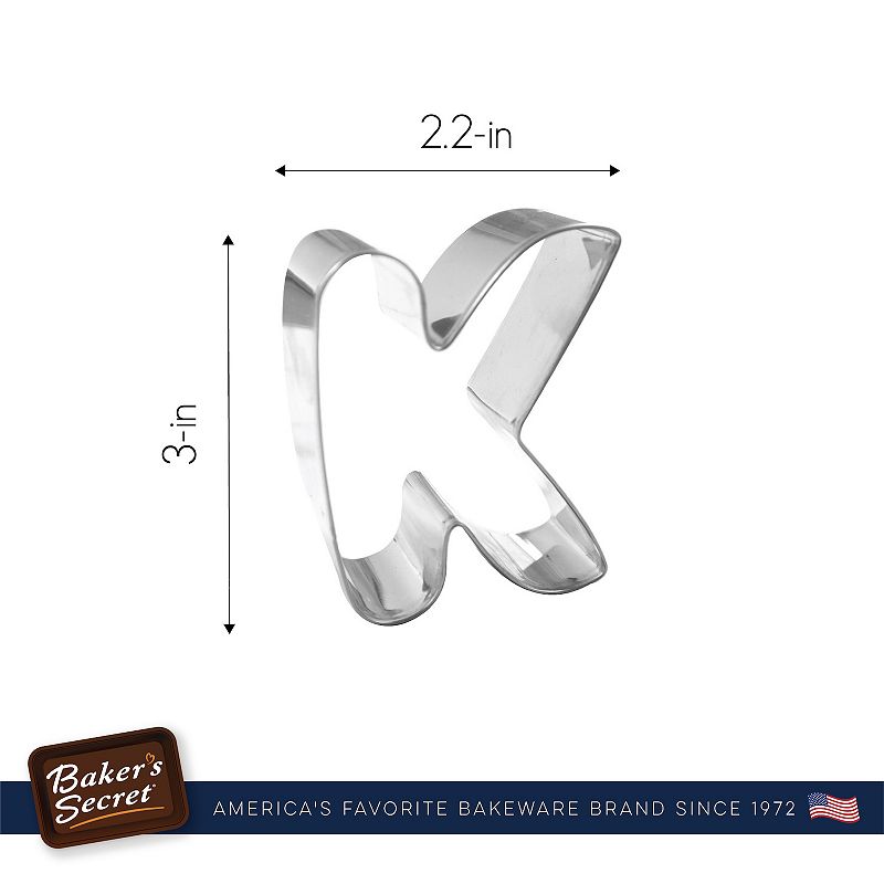 Baker's Secret Stainless Steel Heat Resistant Set of 26 Letter Cookie Cutter Set 11.02x2.17x12.4