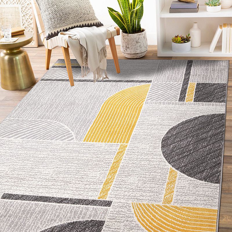 World Rug Gallery Sleek Modern Geometric Area Rug