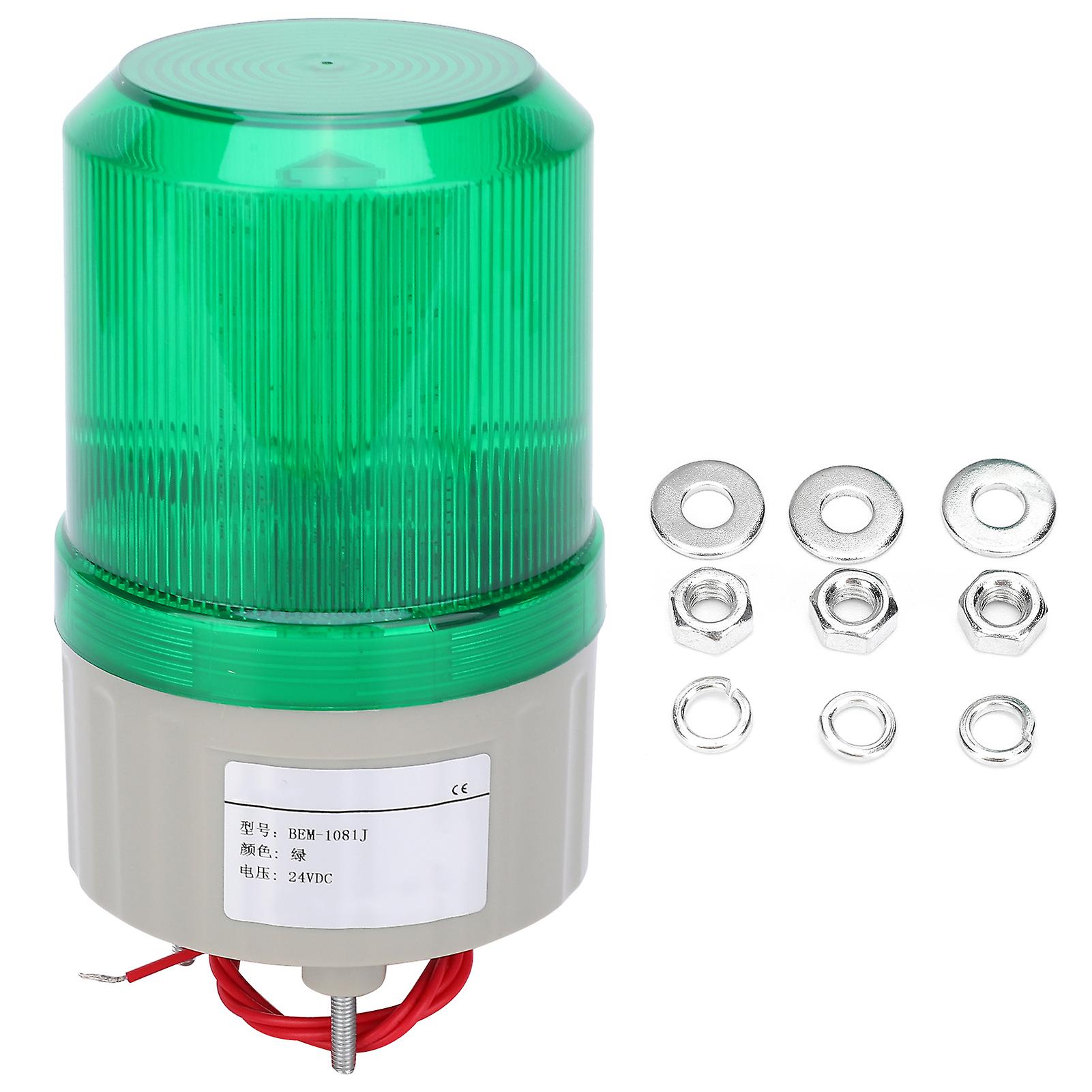 Berm Led Warning Light Device Emergency Alarm With Sound For Factories Dc24v 5wgreen