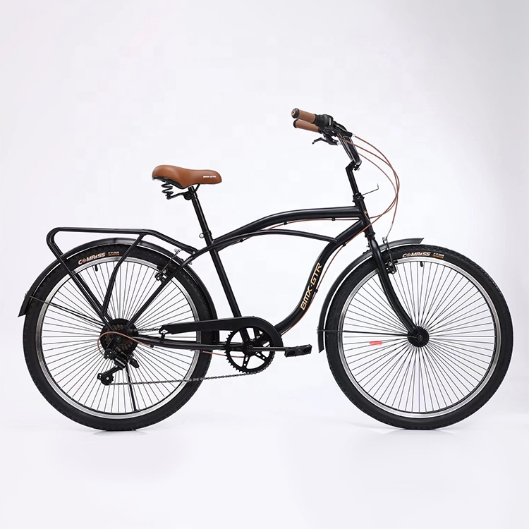 Factory wholesale new design steel frame 7 speed cycle for man wholesale 26 27.5 29 inch cheap price beach bike for men cycling