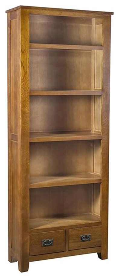 Crafters and Weavers Arts and Crafts 31.5 quotWood Open Shelf Bookcase in Cherry   Craftsman   Bookcases   by Homesquare  Houzz