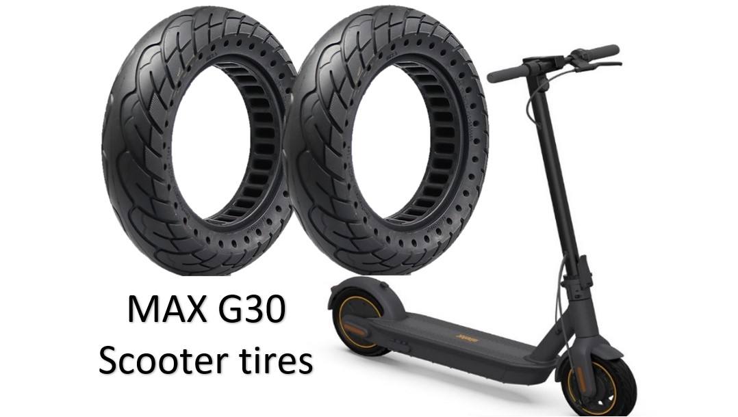 Electric scooter accessories and replacement parts non slip solid tires 10*2.5 solid rubber tires For Ninebot MAX G30