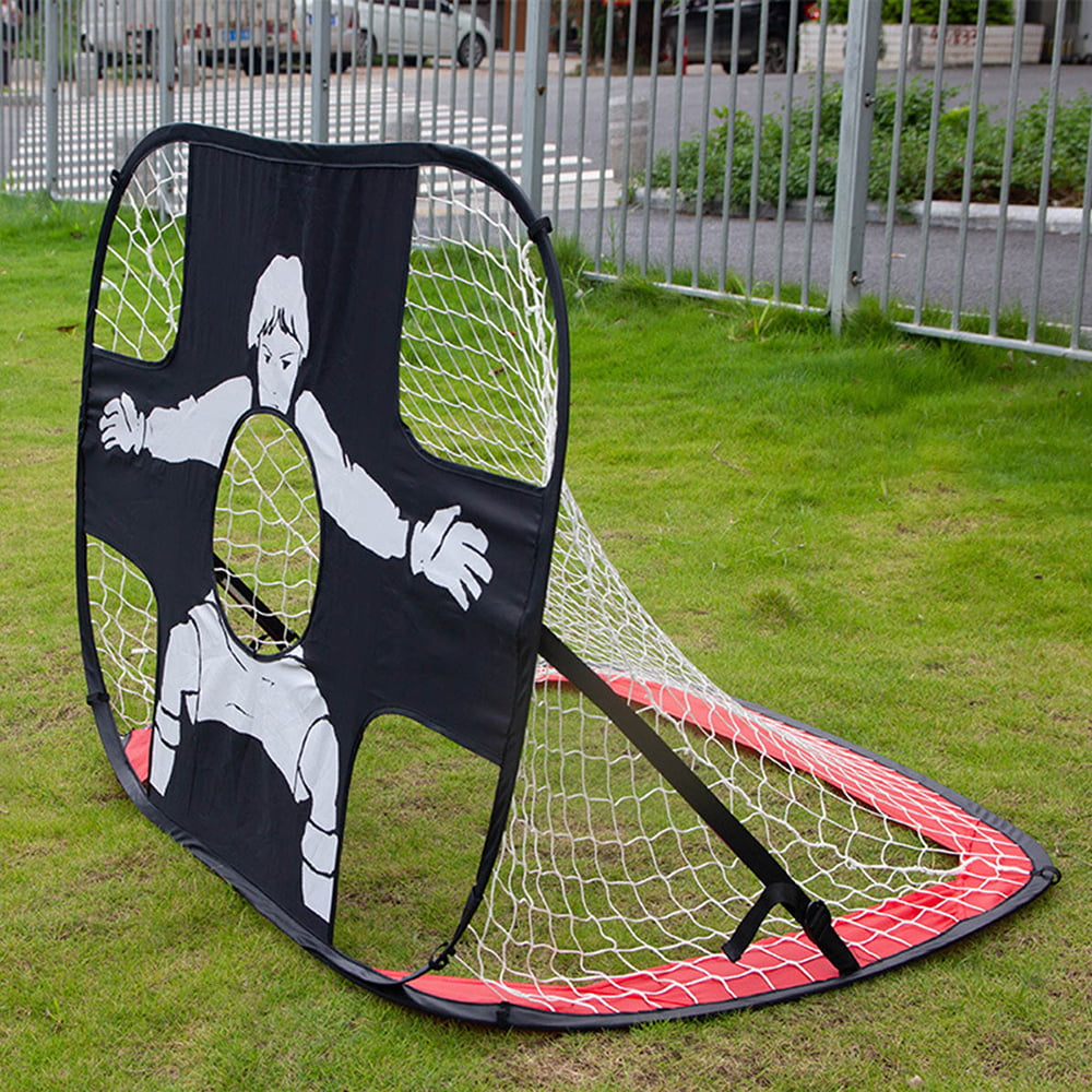 Willstar Pop Up Kids Football Goal Net Foldable Football Goal， Outdoor Portable Strong Sport Training Nets for Backyard Soccer Nets Sports