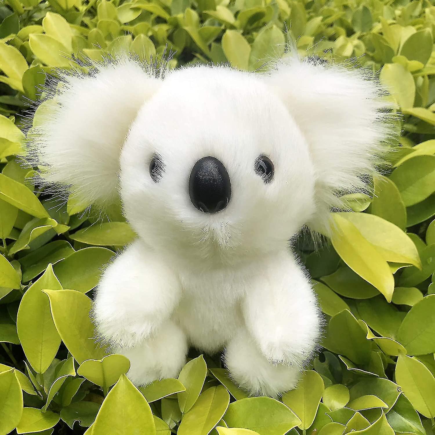 Koala Bear Stuffed Plush Animal Simulation Koala Doll Toy Gift (white， 6.69inch)