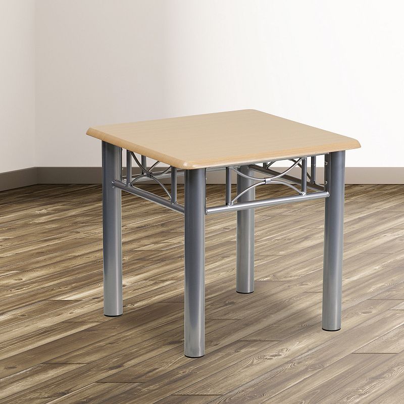 Emma and Oliver Laminate End Table with Steel Frame