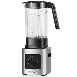 Costway 68 oz. 5-Speed Silver Countertop Smoothie Blender with 5-Presets and 68 oz. Tritan Jar ES10061US-SL