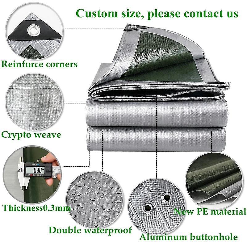 Pe 0.32 Mm Tarpaulin Rainproof Cloth Outdoor Awning Garden Plant Shed Truck Awning Waterproof Sunshade Sail Pet Dog House Cover