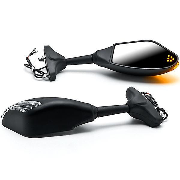 Matte Black Integrated Mirrors w/ LED Turn Signals Compatible with Honda CBR1100XX CBR 1100 Super Blackbird