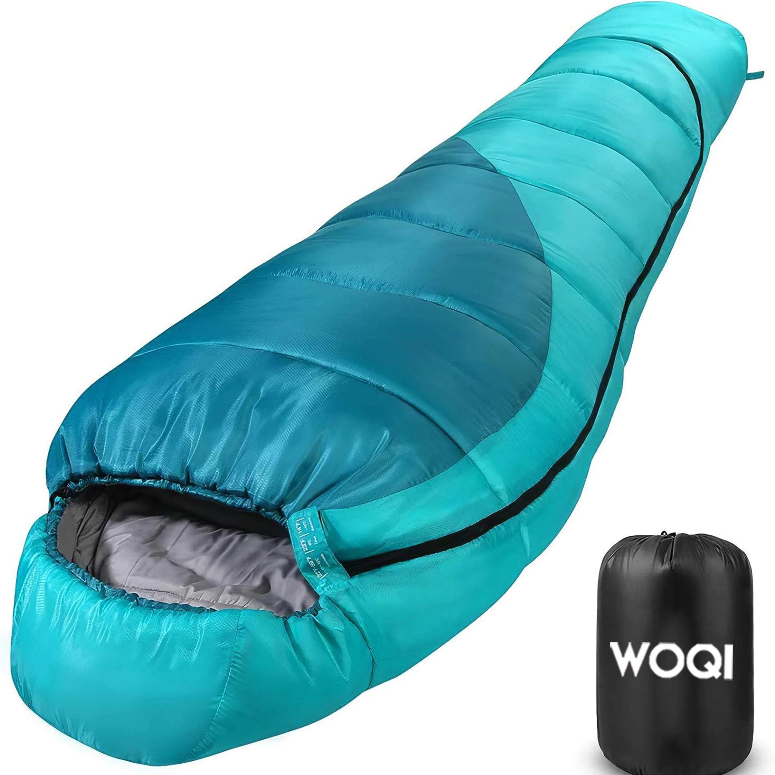 WOQI Season 3 4 Adult Mummy Sleeping Bag  warm and washable  suitable for outdoor hiking in cold weather