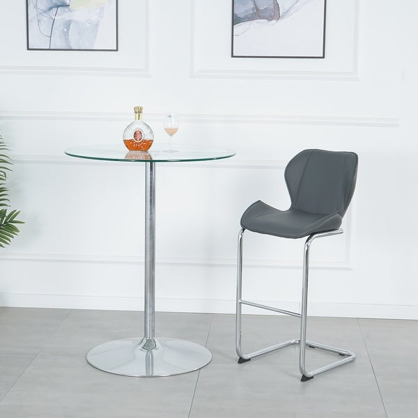 Bar Chair Modern Design with Metal Legs，Set of 4 ，Soft and Comfortable Easy to Assemble for Dining and Kitchen