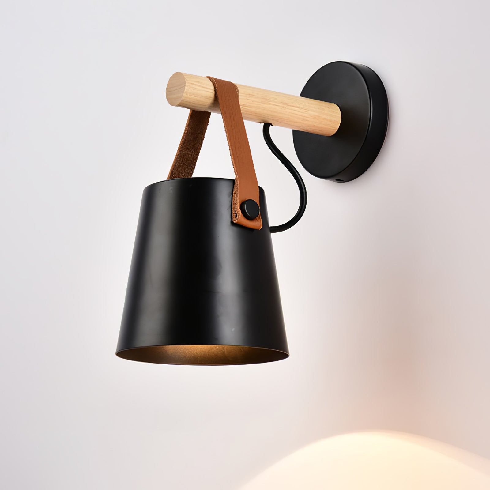 Wooden Conical Wall Light