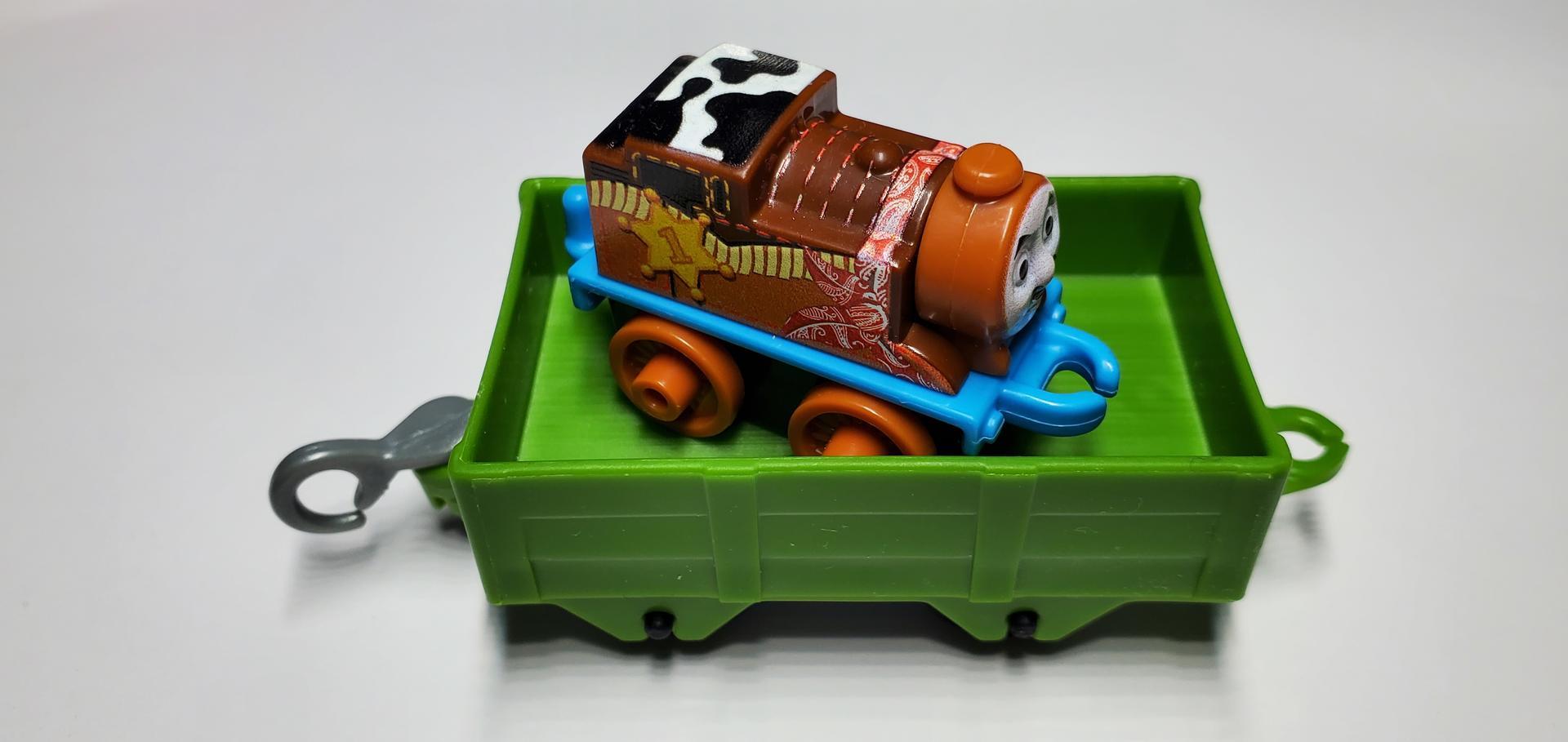 Thomas the Train Minis with Cargo Wagon - GHM65 - Cowboy Thomas