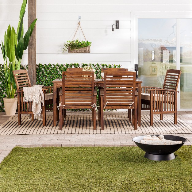 Ravenscroft 7pc Acacia Wood Patio Dining Set Saracina Home