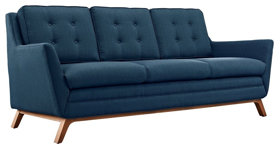 Beguile Fabric Sofa  Azure   Midcentury   Sofas   by Furniture East Inc.  Houzz