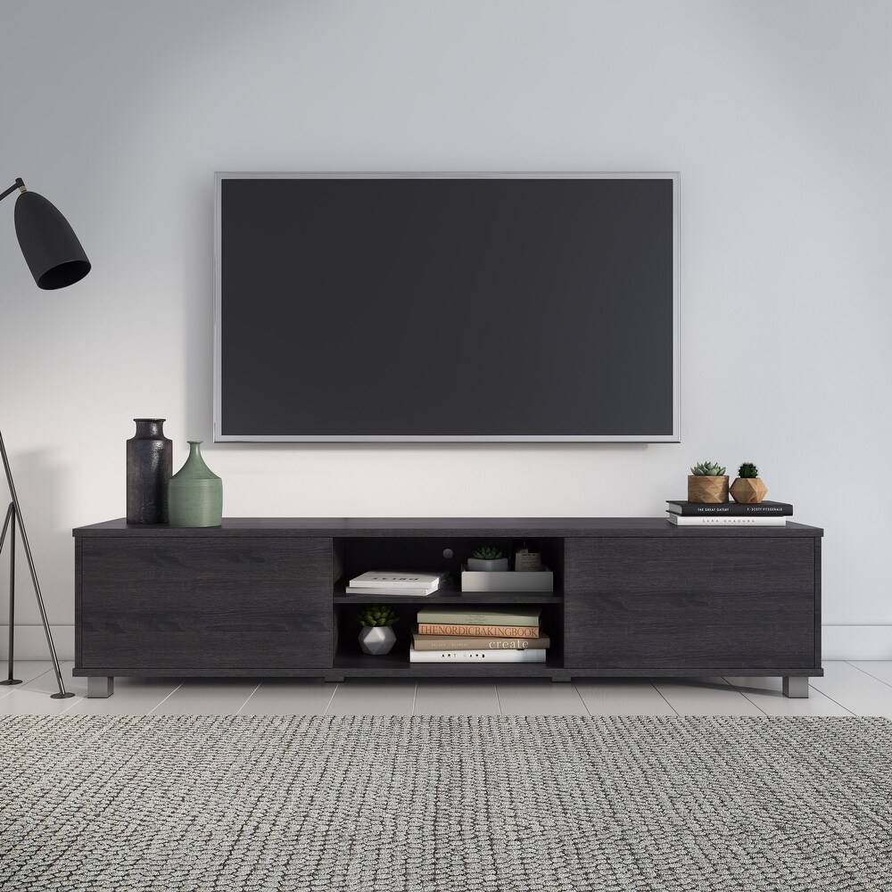 Hollywood Low Profile TV Stand With Doors for TV's up to 85\