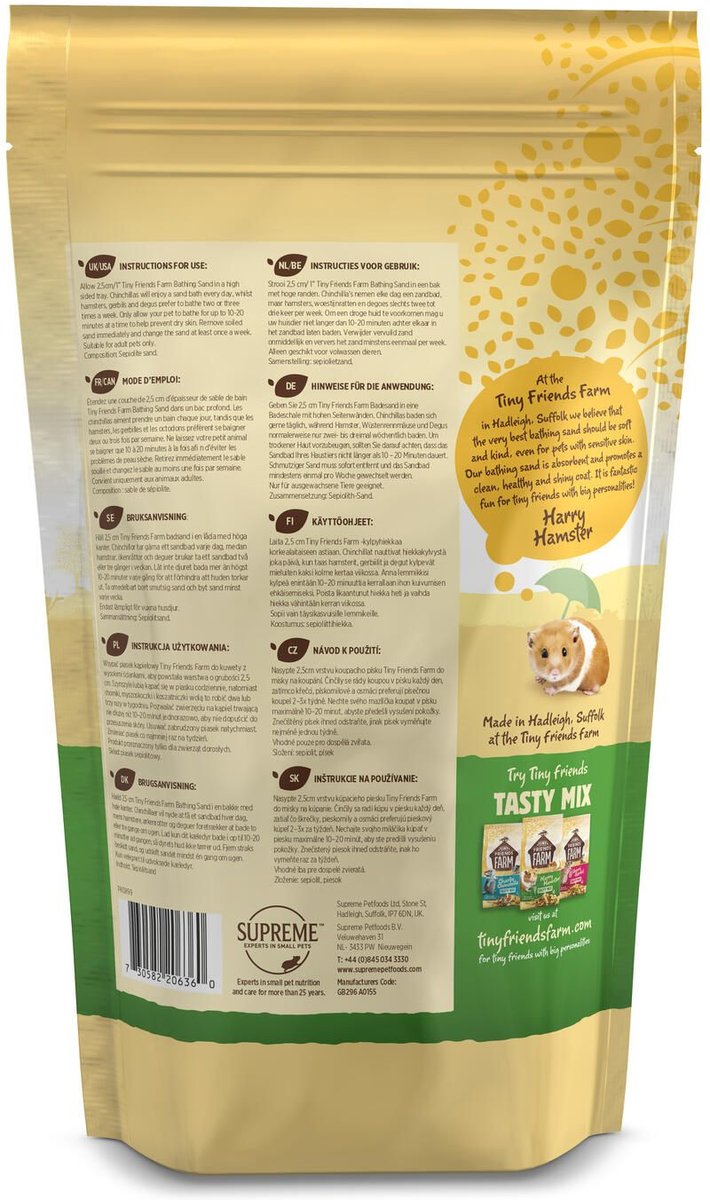 Tiny Friends Farm Small Animal Bathing Sand， 2.2-lb bag