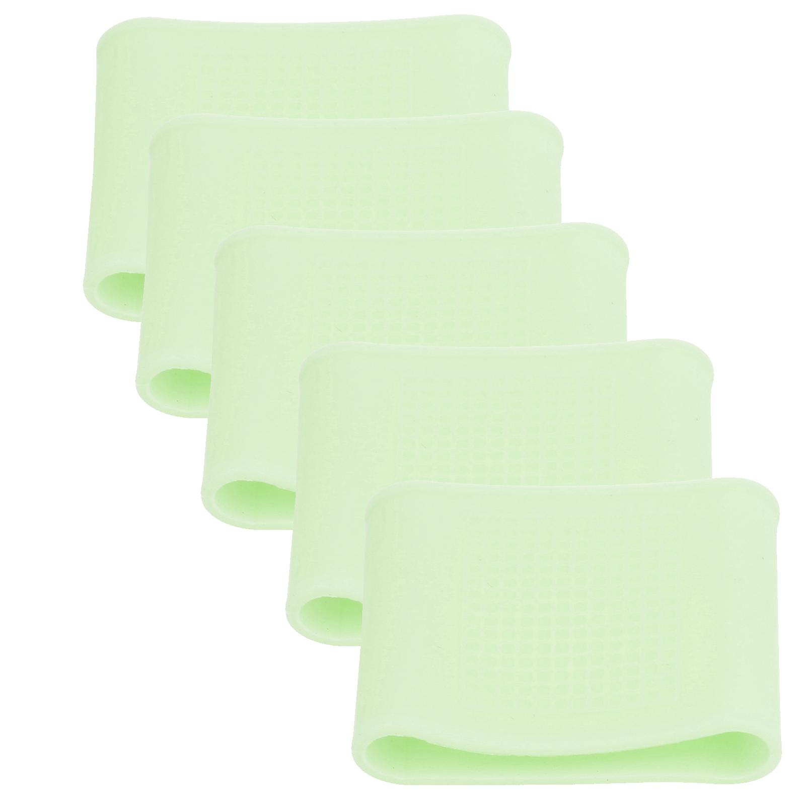 5pcs Nonslip Golf Finger Sleeve Elastic Portable Finger Protective Cover Accessorywomenlight Green