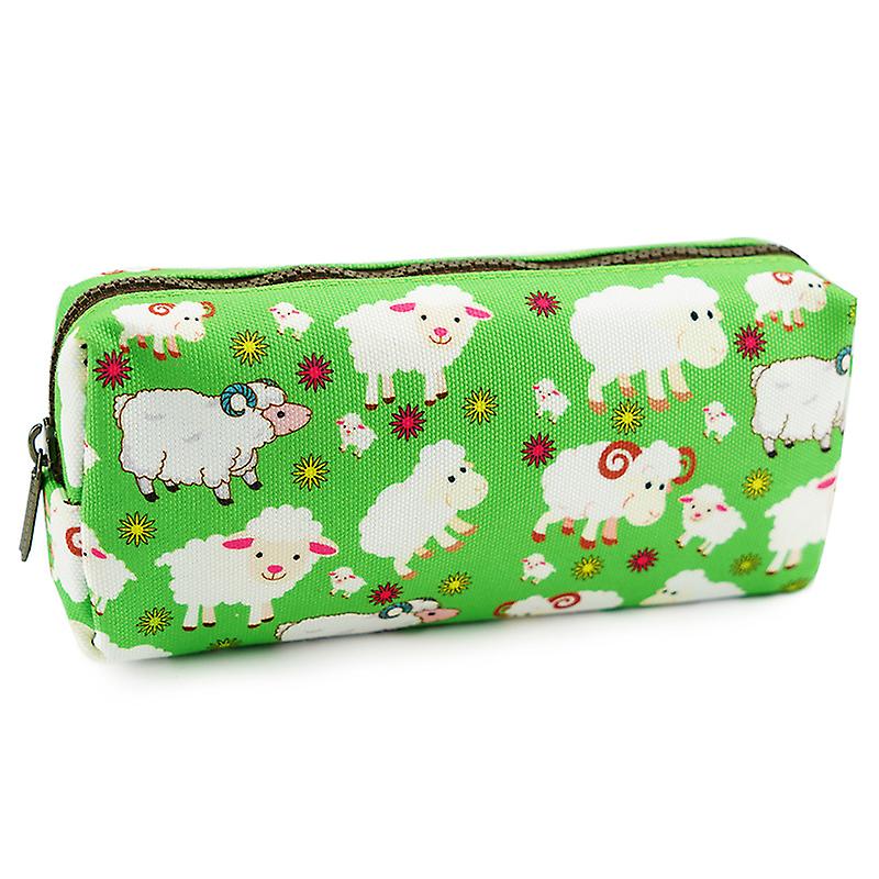 Lparkin Cute Sheep Pencil Case Canvas Pen Bag Pouch Stationary Gadget Case