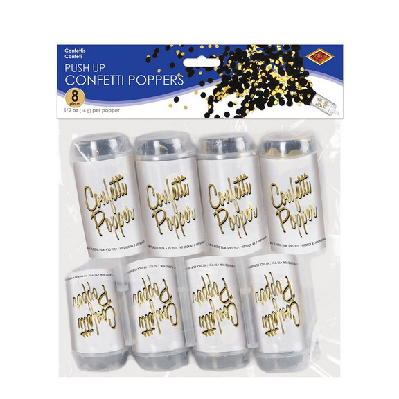 Beistle 59640 BKGD Push Up Confetti Poppers  black...