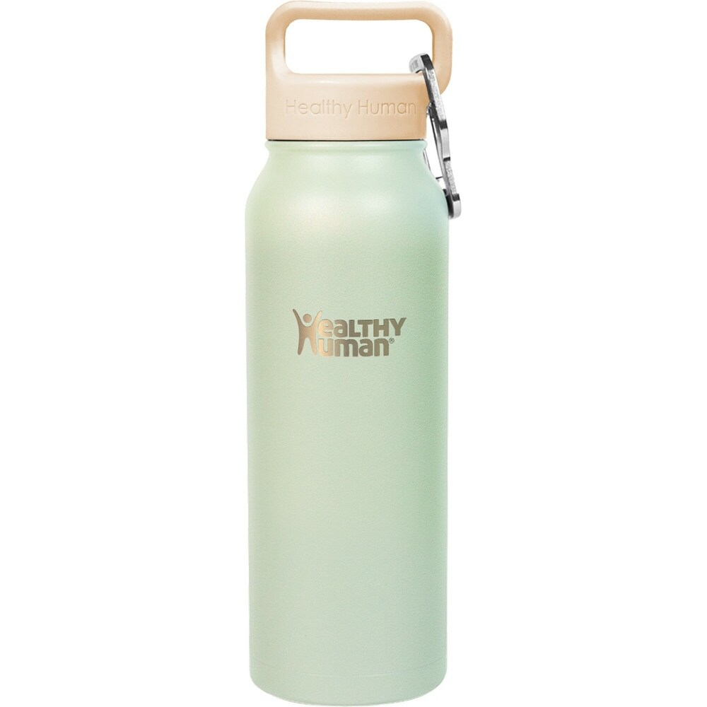 Healthy Human Stainless Steel Water Bottle (Peppermint  21 oz/ 621 ML)