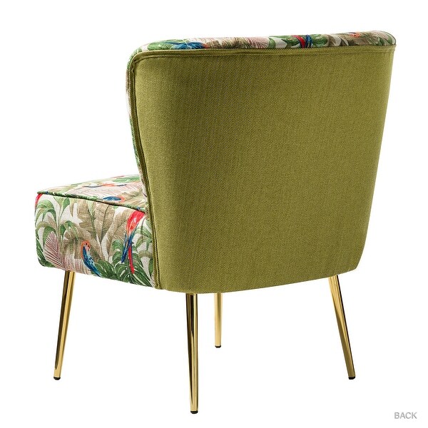 Side Chair with Metal Base， thick Foam Padded Seat and Backrest for Bedroom and Living Room