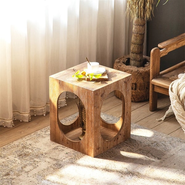 Small Spaces Hollow Design Side Table Suitable for Living Room