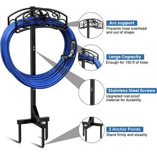 Cubilan Garden Hose Holder Detachable Water Hose Holders Freestanding Heavy-Duty Metal Hose Stand Hose Hanger B0BRY712SY