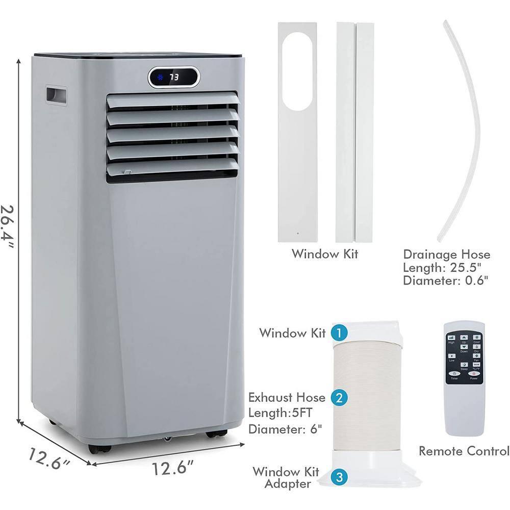 Gymax 10000BTU 3-in-1 Portable Air Conditioner Air Cooler with DryingFanSleep Mode GYMHD0124