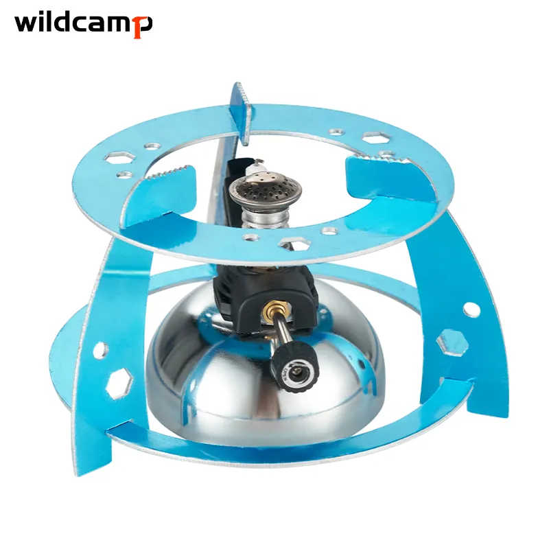 Portable Picnic Camping Stove Windproof Design Gas Cooking Burner with Ignition