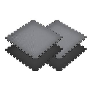 Norsk GrayBlack 24 in. x 24 in. EVA Foam Truly Reversible Sport MMA Interlocking Tile (32-Tile) 240279_8