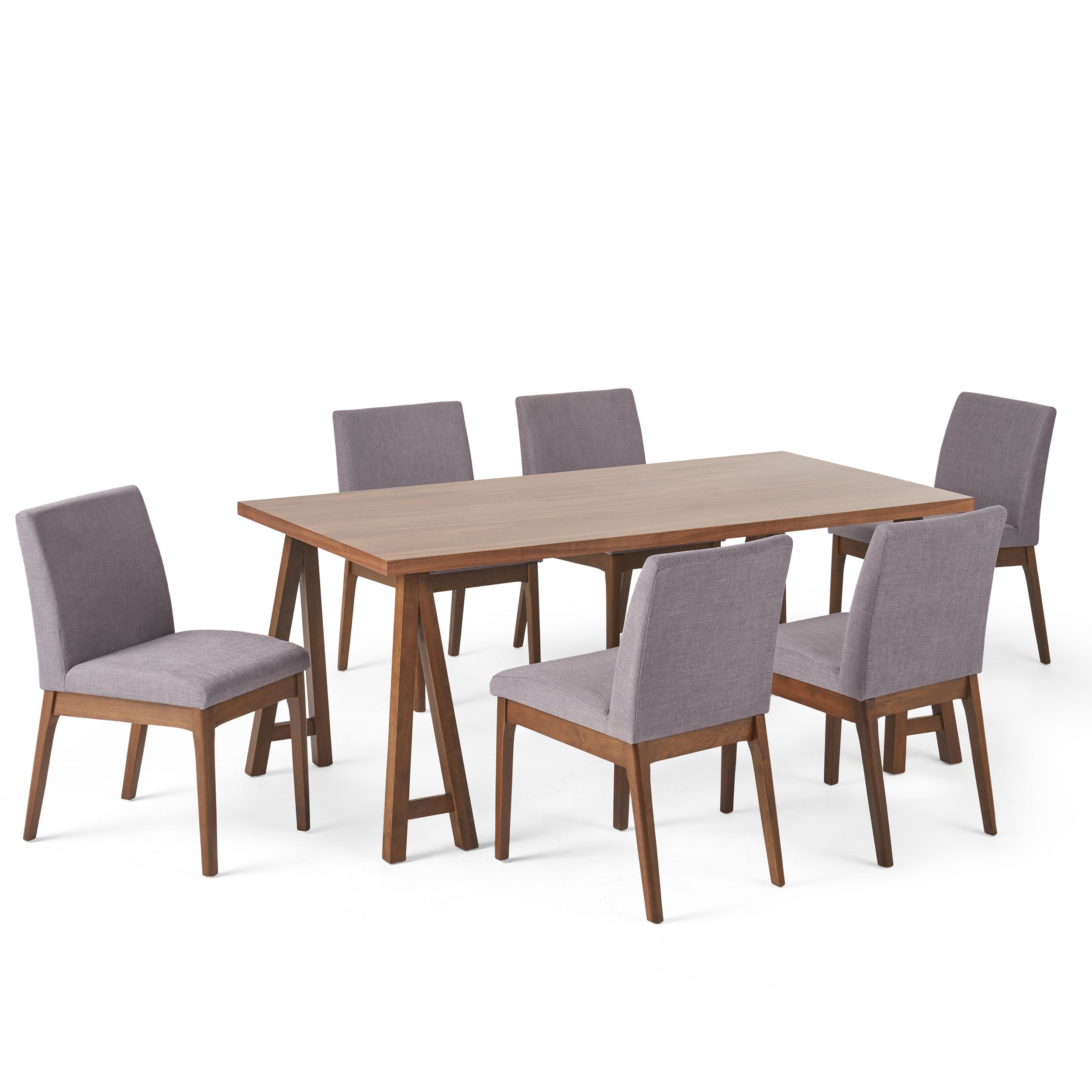 Elsinore Mid-Century Modern 7 Piece Dining Set